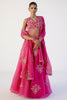 Fuchsia Pink Dori and Sequins Embroidered Lehenga Set