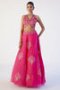 Fuchsia Pink Dori and Sequins Embroidered Lehenga Set