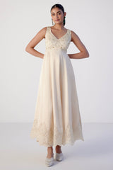 Ivory Dori and Sequins Embroidered Anarkali Set