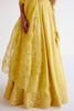 Divya Boppana in Yellow Embroidered Silk Satin Lehenga