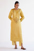 Yellow Dori and Sequins Embroidered Kurta and Dhoti Set