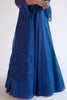 Sapphire Blue Satin Lehenga and Embroidered Jacket Set