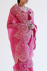 Fuchsia Pink Embroidered Silk Organza Saree