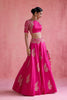Inayat Lehenga Set - Fuchsia