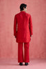 Faiz Kurta Set - Red