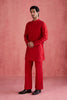 Faiz Kurta Set - Red
