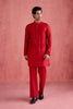 Faiz Kurta Set - Red