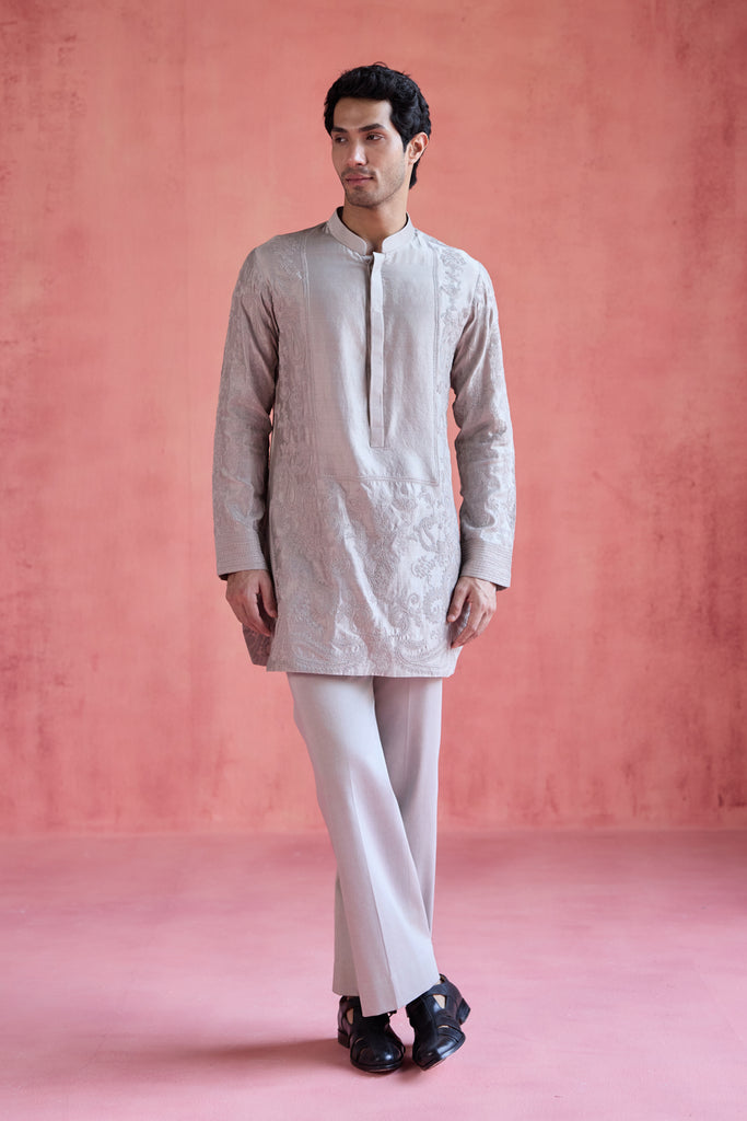 Raza Kurta Set - Grey