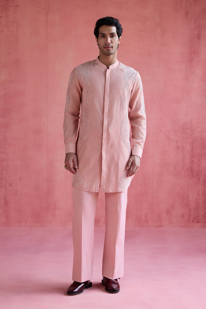 Kamil  Kurta Set - Blush Pink
