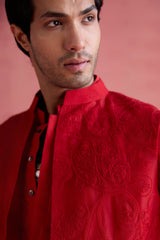 Mahtaab - Red Bundi Set