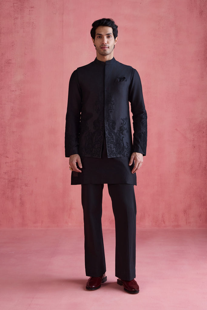 Aftaab Bundi set - Black
