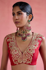 Zohra - Red Saree Set