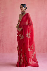 Zohra - Red Saree Set