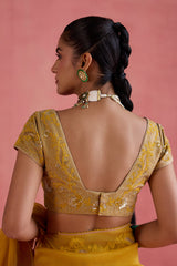 Zeba - Mustard Saree Set