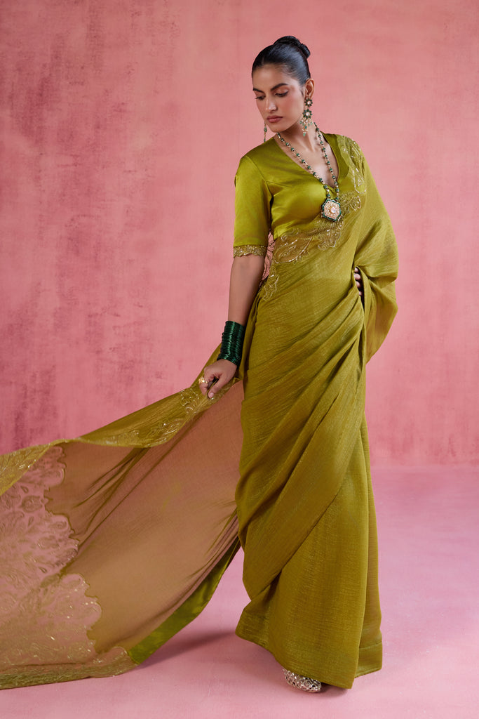 Naaz Saree Set - Green