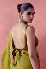 Naaz - Green Saree Set