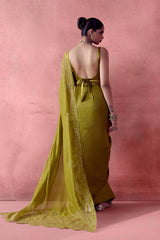 Naaz - Green Saree Set