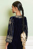 Navy Blue Embroidered Velvet Straight Kurta Set