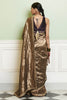 Gold Silk Tissue Saree and Velvet Blouse Set