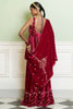Fuchsia Embroidered Velvet Sharara Set