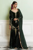 Emerald Green Embroidered Velvet Gharara Set