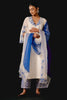 Ivory Blue Chanderi Kurta Set with Resham Embroidery