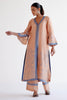 Caramel Summer Tussar Kurta Set with Block Print