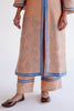 Caramel Summer Tussar Kurta Set with Block Print