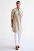 Sand Embroidered Summer Tussar Kurta Set
