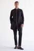 Black Silk Chanderi Kurta with Open Front