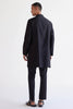 Black Silk Chanderi Kurta with Open Front