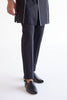 Black Silk Chanderi Kurta with Open Front