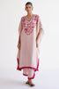 Blush Pink Kaftan Set with Resham Embroidery