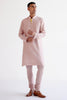 Blush Pink Embroidered Silk Chanderi Kurta