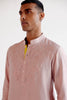 Blush Pink Embroidered Silk Chanderi Kurta