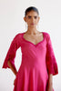 Fuchsia Pink Anarkali Set with Dori Embroidery