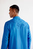 Bright Blue Embroidered Silk Chanderi Kurta