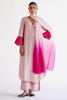 Blush Pink Summer Tussar Angrakha Set