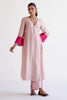 Blush Pink Summer Tussar Angrakha Set