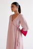 Blush Pink Summer Tussar Angrakha Set