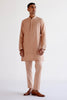 Caramel Emboidered Silk Chanderi Kurta Set
