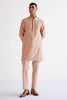 Caramel Emboidered Silk Chanderi Kurta Set