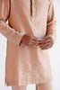Caramel Emboidered Silk Chanderi Kurta Set