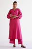 Fuchsia Pink Chanderi Kalidar Kurta Set
