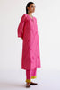 Fuchsia Pink Chanderi Kurta Set with Resham Embroidery