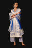 Ivory Blue Chanderi Kurta Set with Resham Embroidery