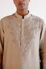 Sand Embroidered Silk Chanderi Kurta