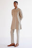 Sand Silk Chanderi Kurta Set with Resham and Dori Embroidery