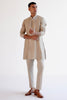 Sand Silk Chanderi Kurta Set with Resham and Dori Embroidery