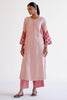 Blush Pink Embroidered Chanderi Kurta Set